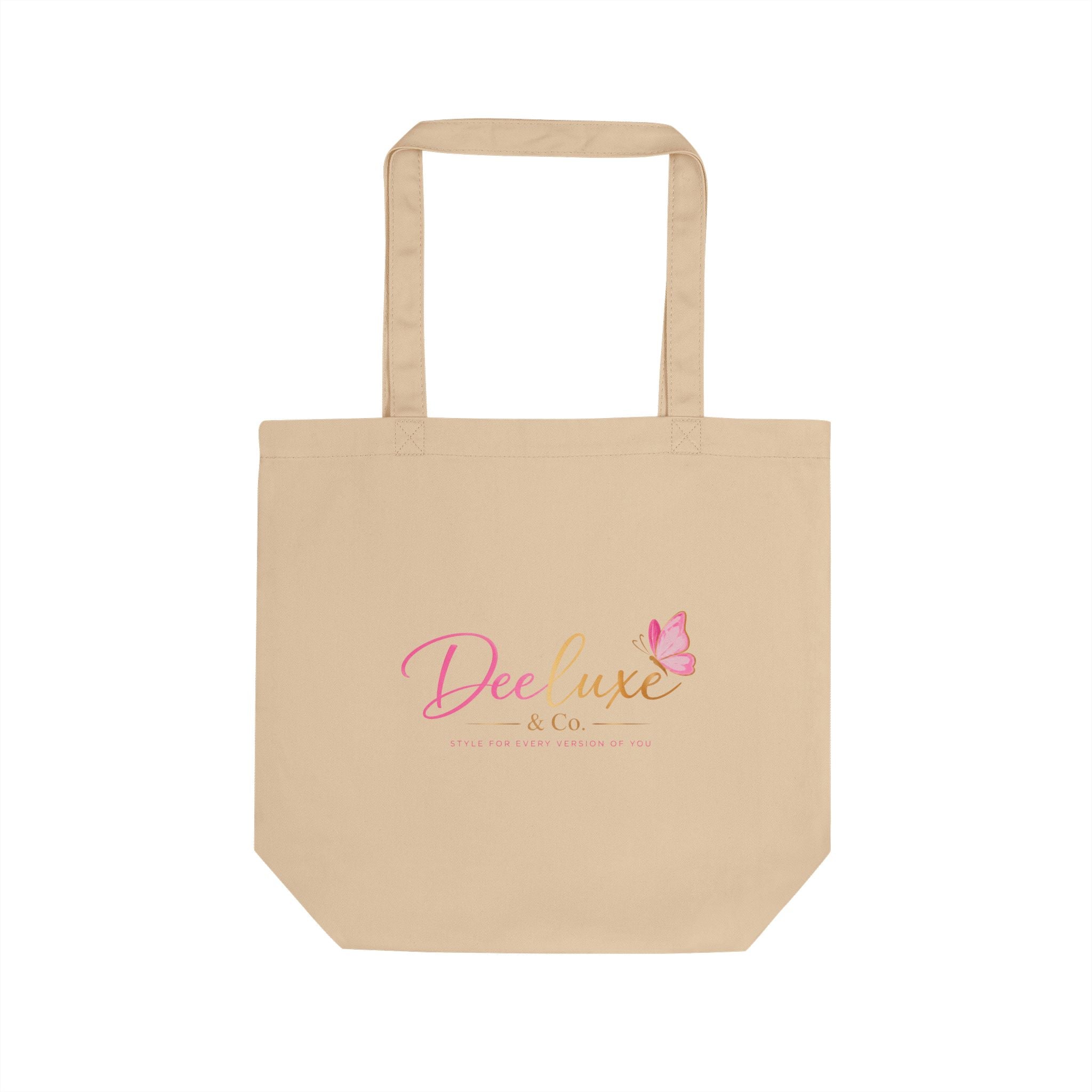 DeeLuxe & Co. Pink Script Logo Tote Bag | DeeLuxe & Co.
