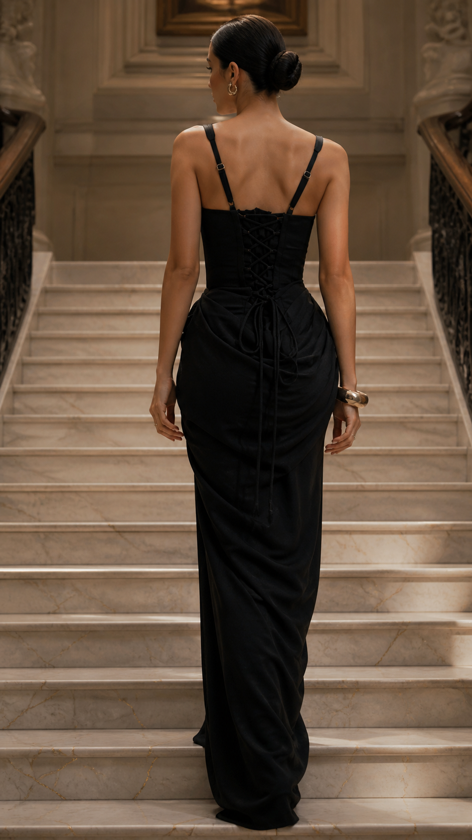 Corset Evening Maxi Dress — view 7 | DeeLuxe & Co.