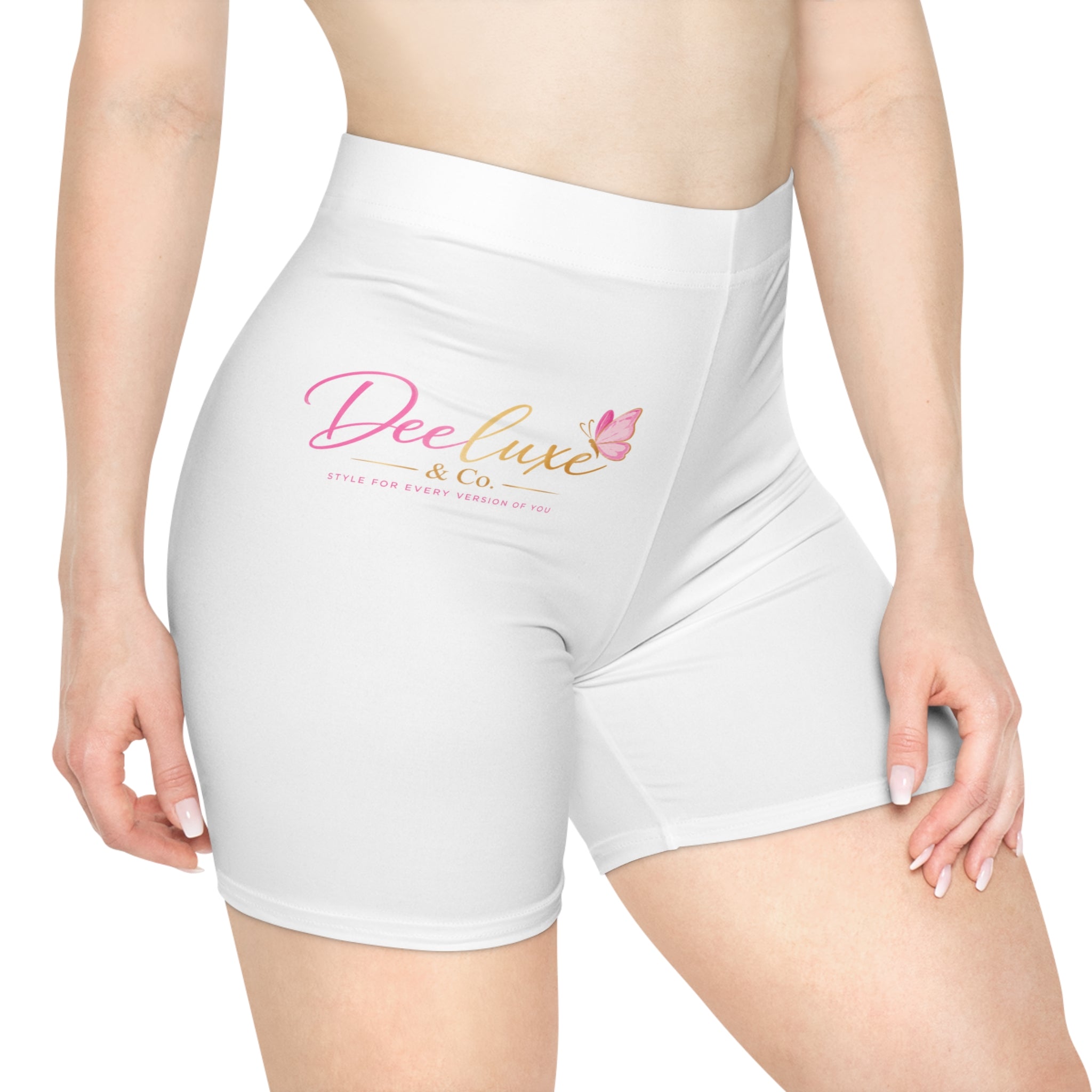 DeeLuxe & Co. Butterfly Logo Biker Shorts — view 3 | DeeLuxe & Co.