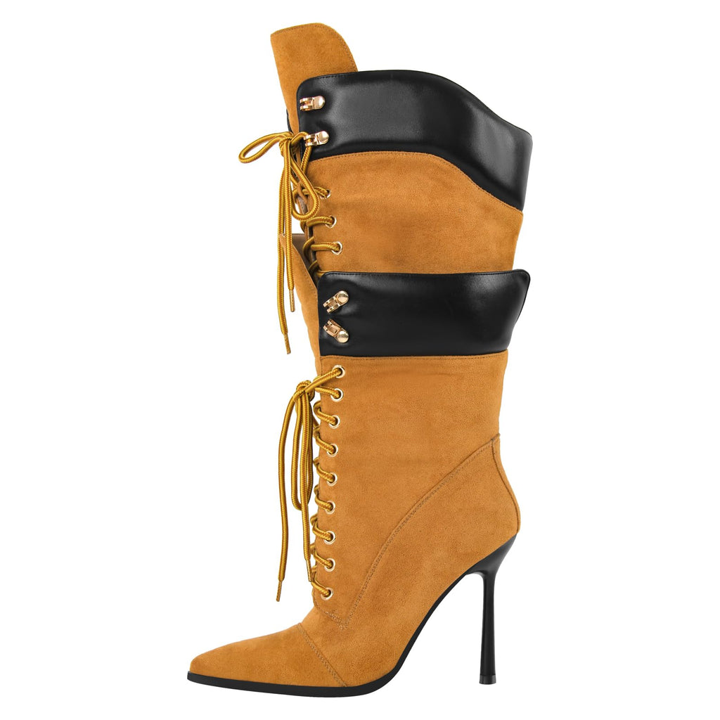 Women's Double Lace Pointed Toe Stilettos