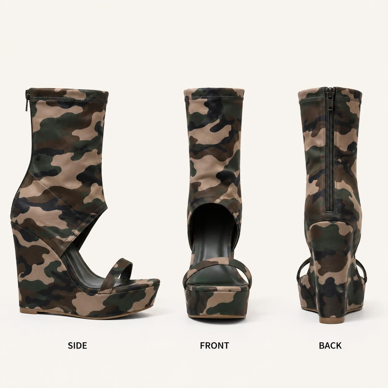 Camo Toe Wedges