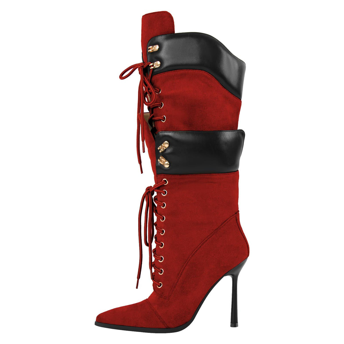Women's Double Lace Pointed Toe Stilettos