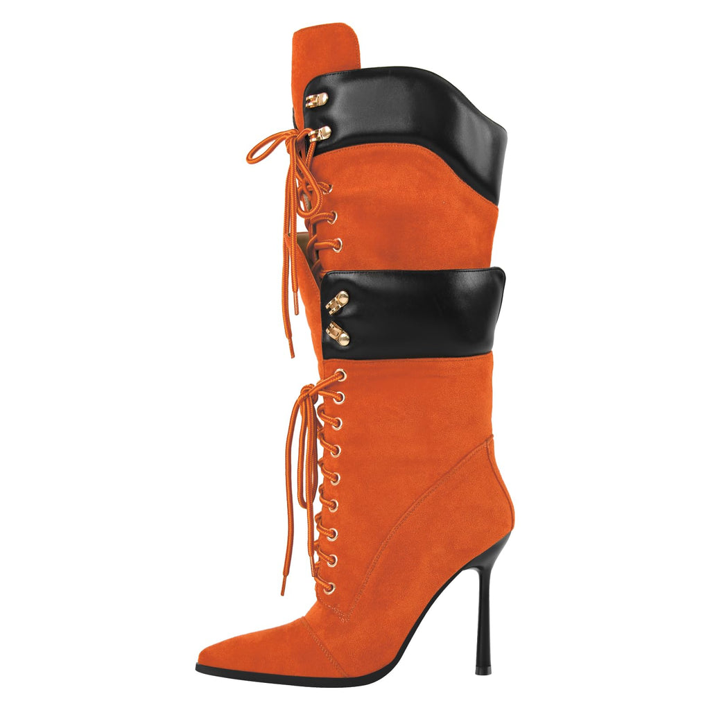 Women's Double Lace Pointed Toe Stilettos