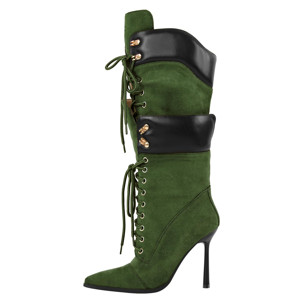 Women's Double Lace Pointed Toe Stilettos