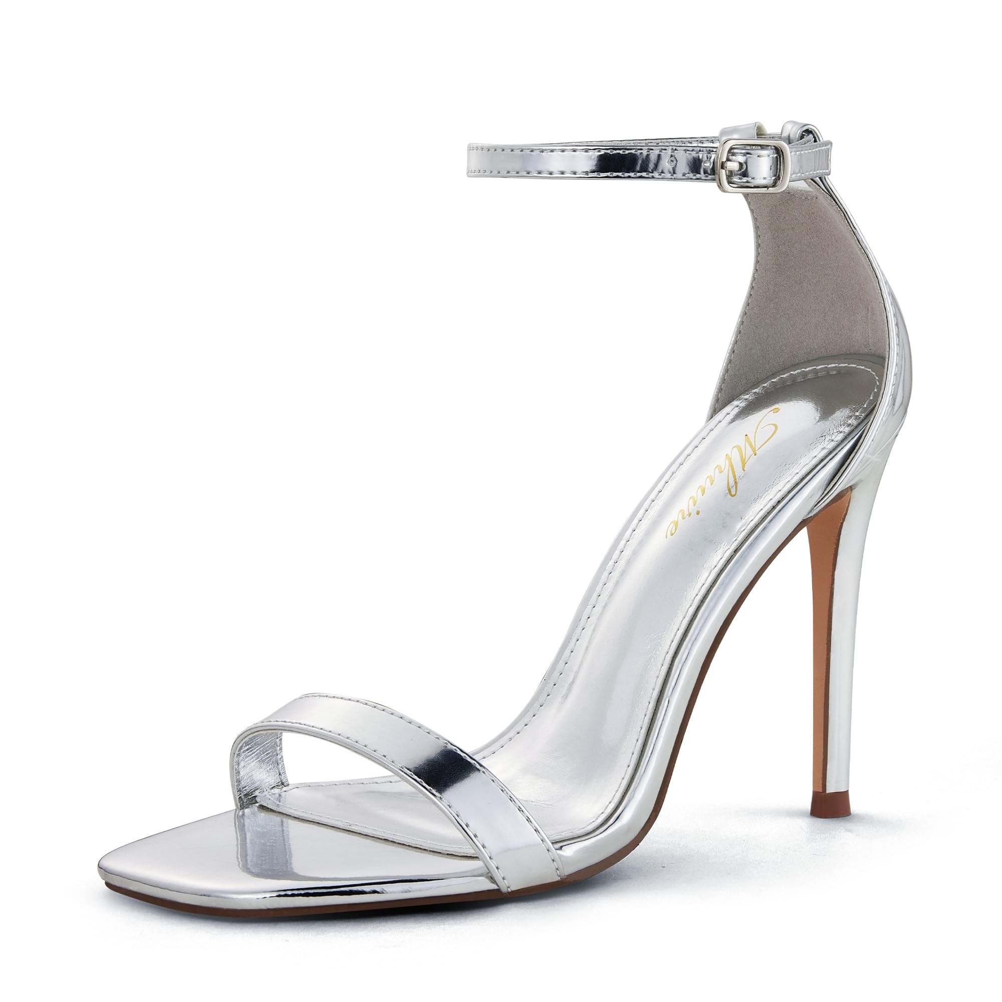 Open Toe Ankle Strap Stiletto Heels