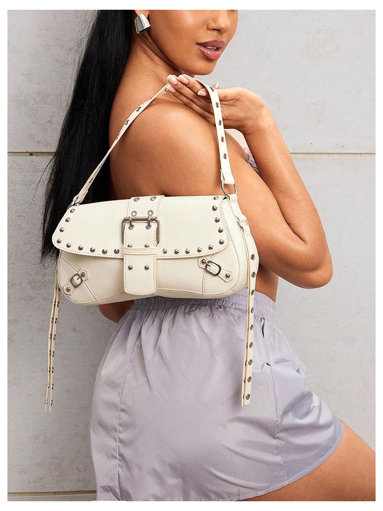 Leather Studded Mini Purse