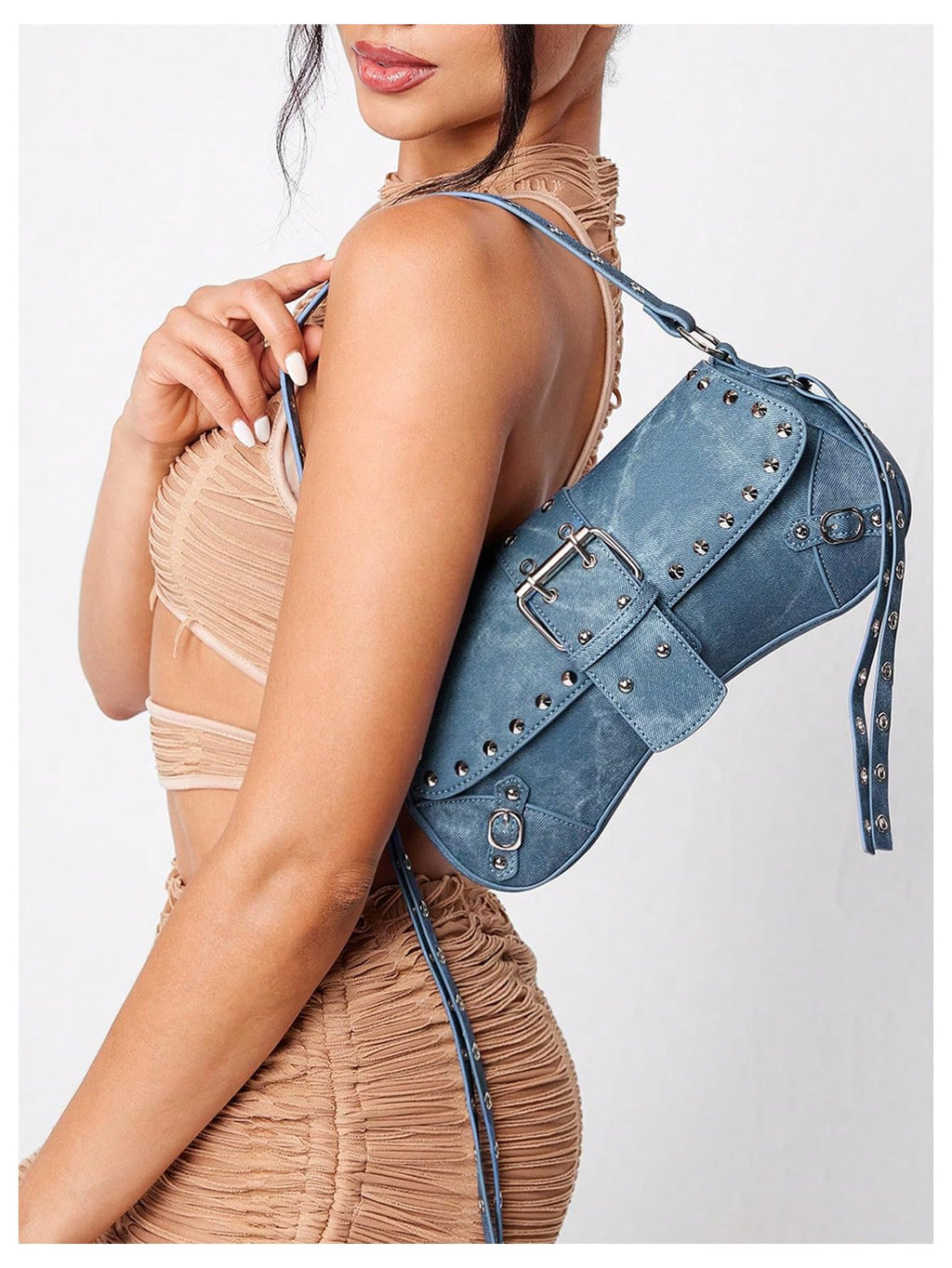 Leather Studded Mini Purse
