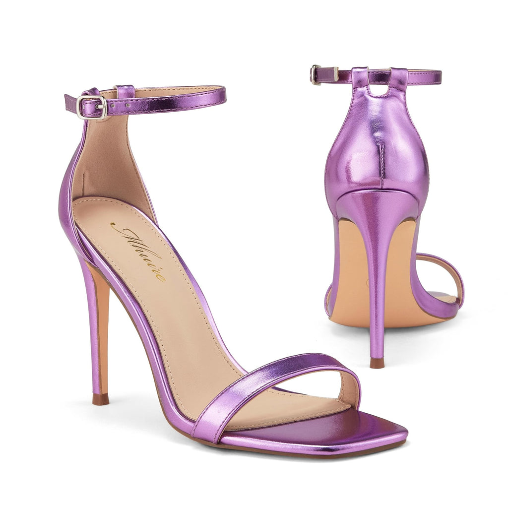 Open Toe Ankle Strap Stiletto Heels