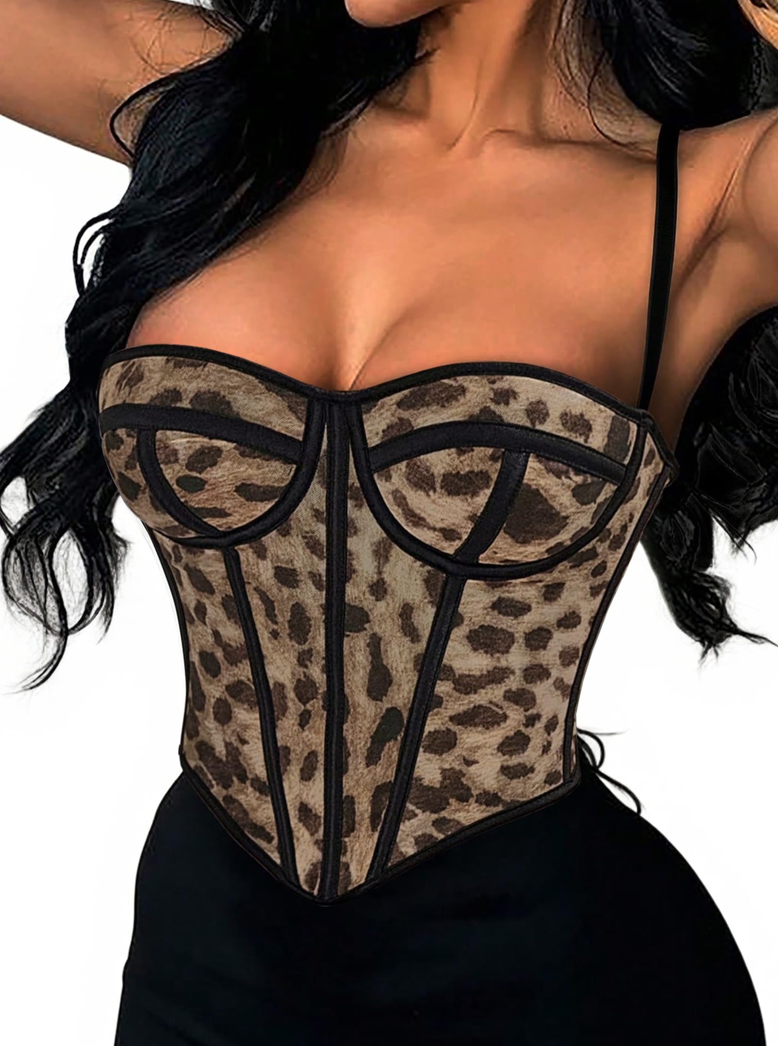 Women Corset Top with Straps — view 9 | DeeLuxe & Co.