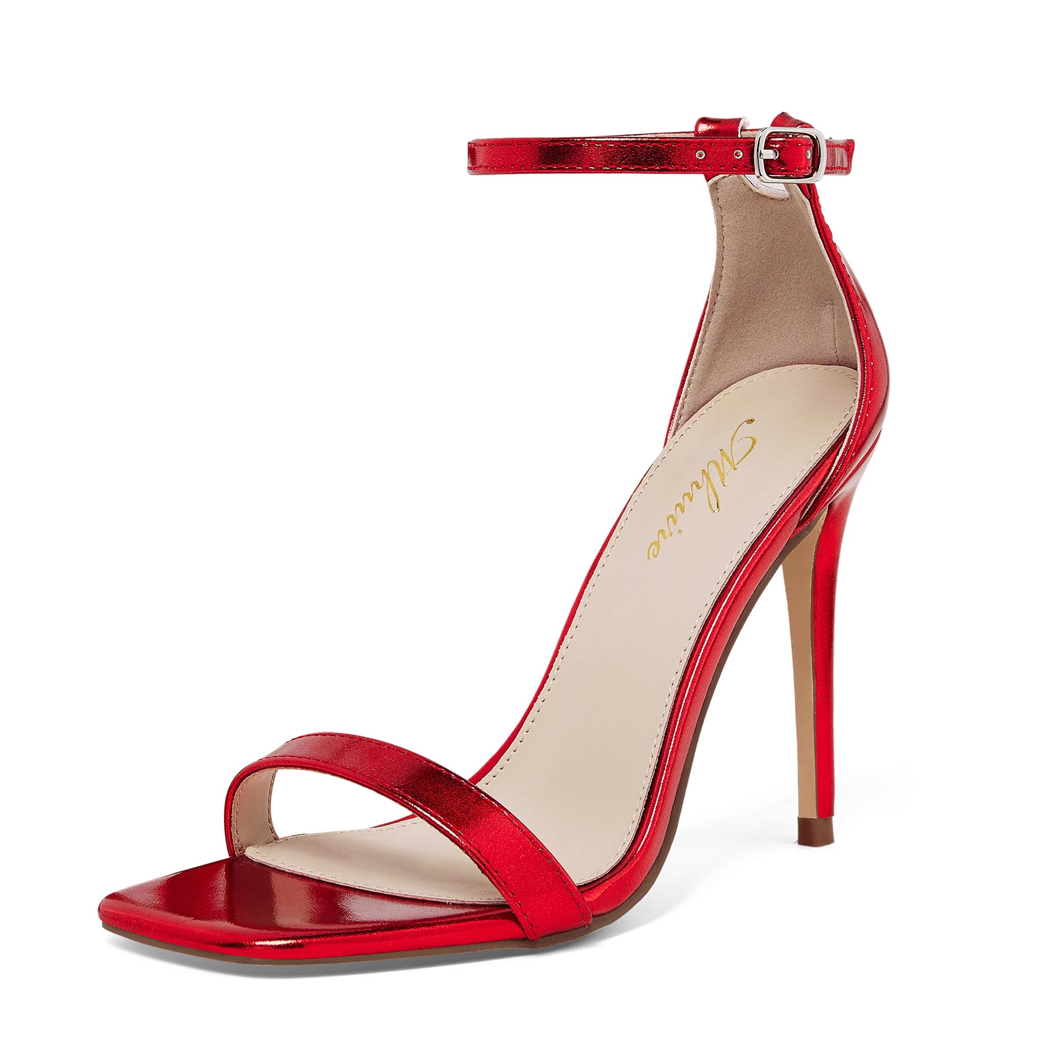 Open Toe Ankle Strap Stiletto Heels