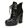 Sequin Platform Boots