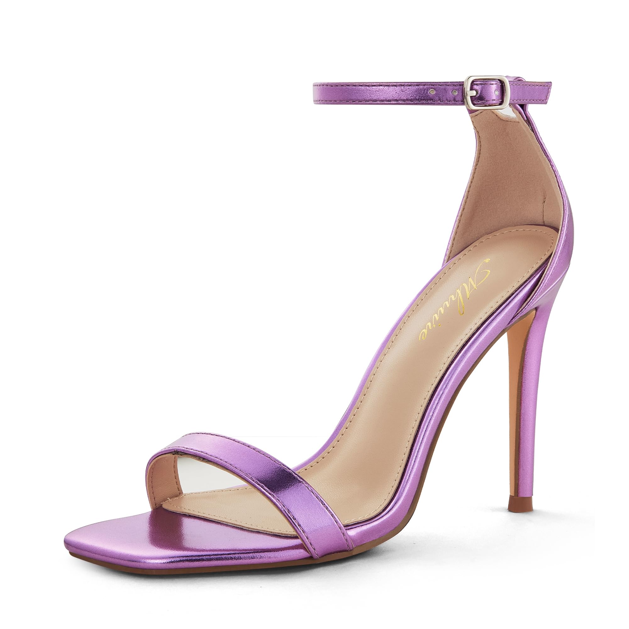 Open Toe Ankle Strap Stiletto Heels