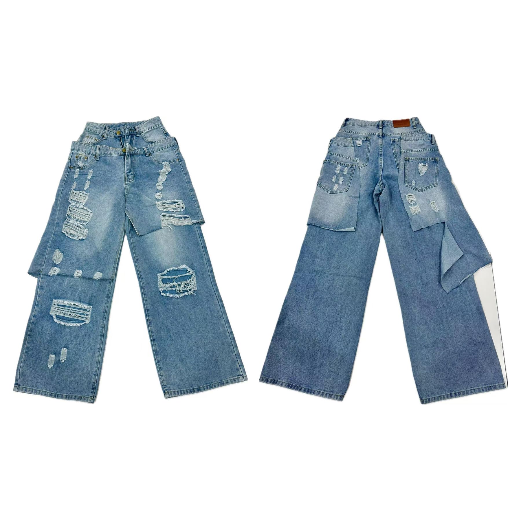 Women’s Ripped Baggy Jeans — view 2 | DeeLuxe & Co.