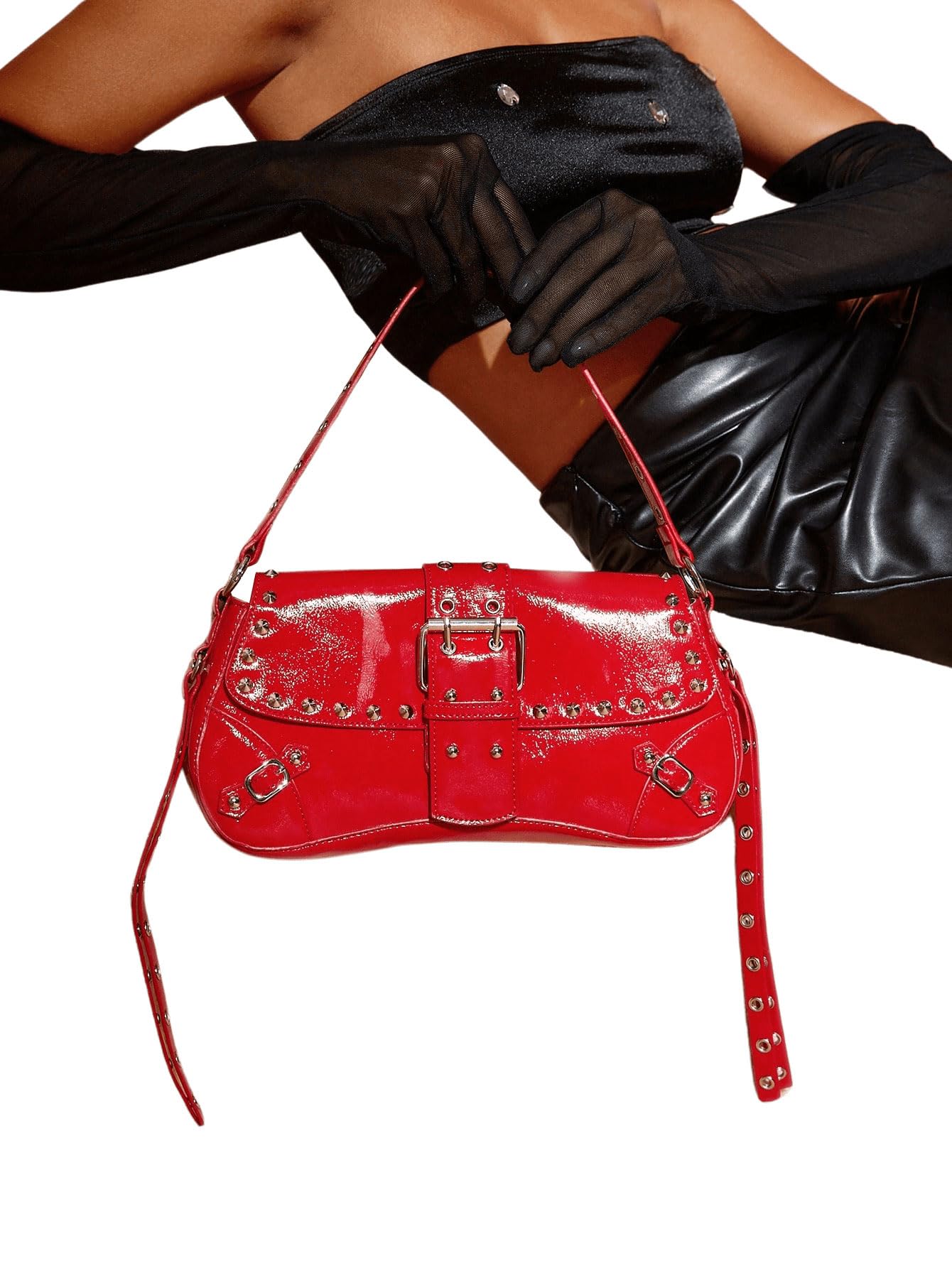 Leather Studded Mini Purse