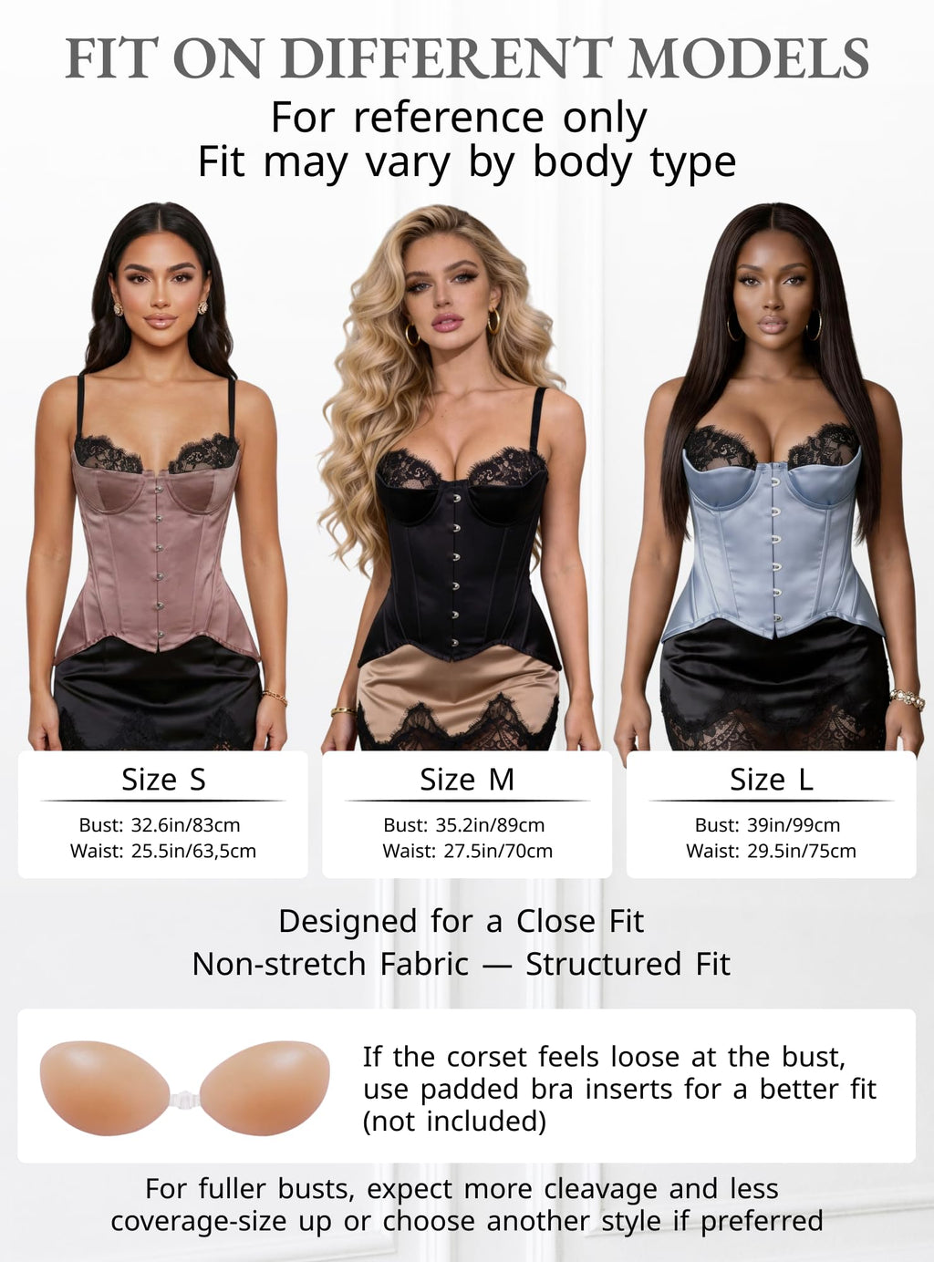 Perfect Overbust Satin Corset Top Lingerie For Women 18 Boned Bustier With Adjustable Lace Up Back | DeeLuxe & Co