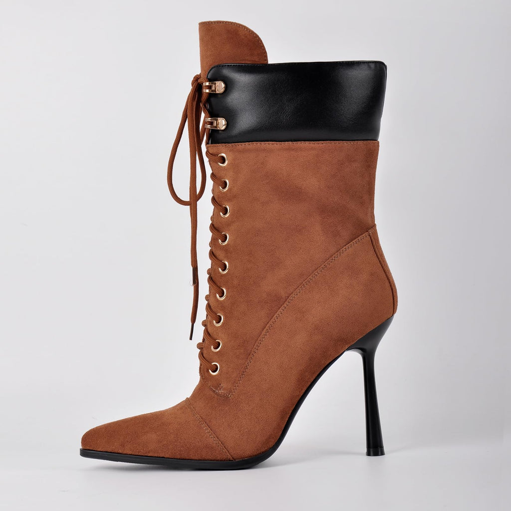 Women's Double Lace Pointed Toe Stilettos