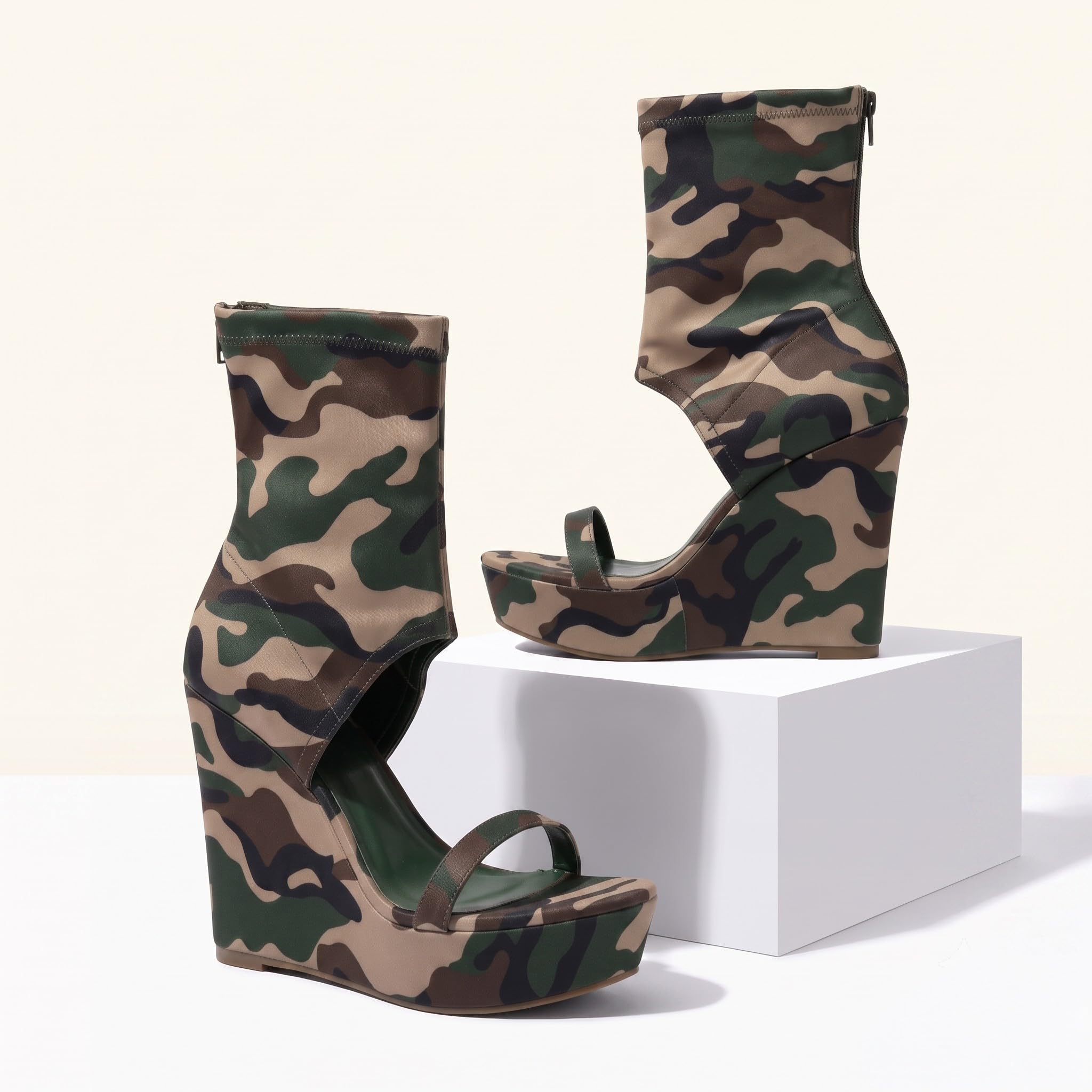 Camo Toe Wedges