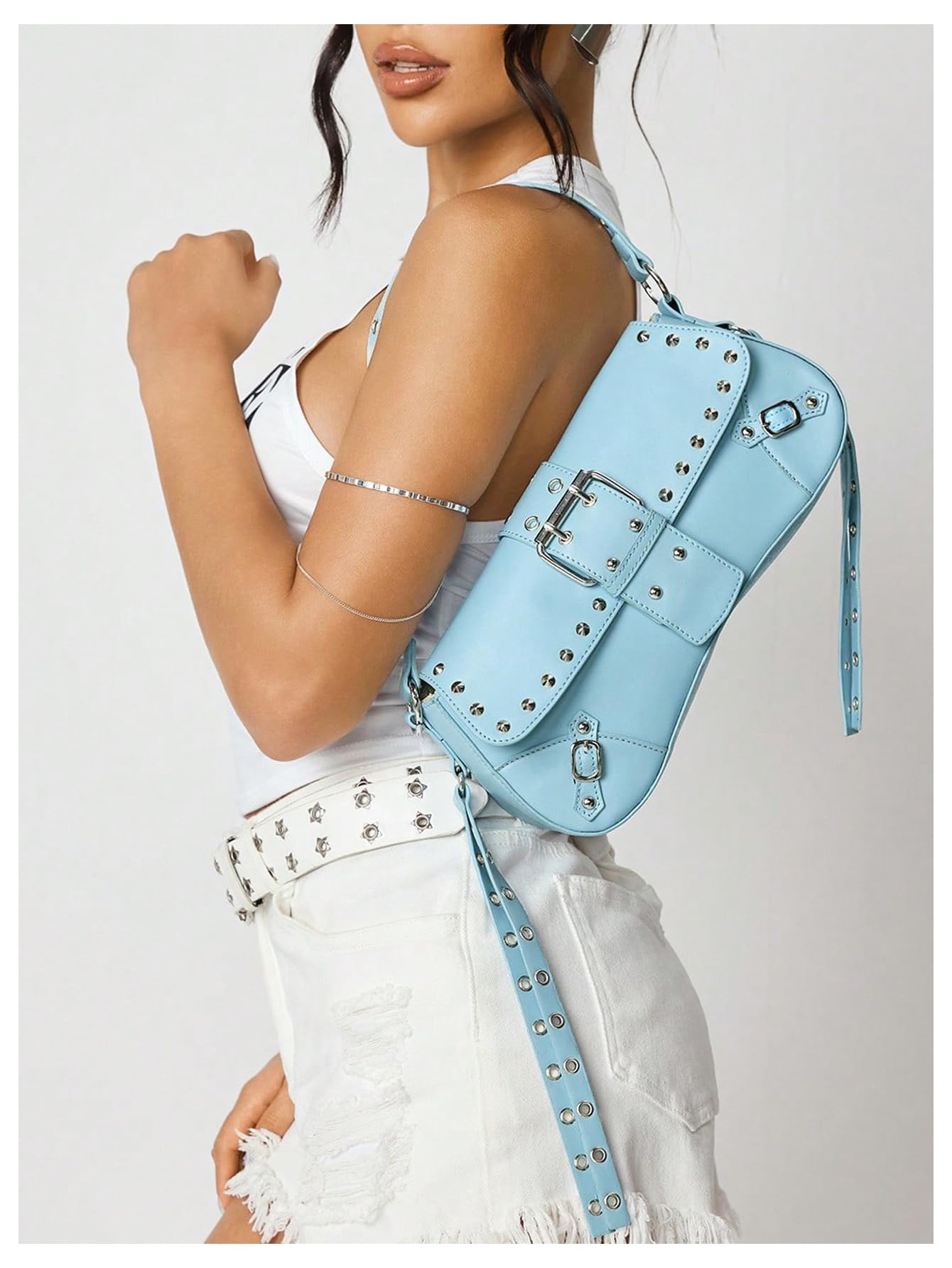 Leather Studded Mini Purse