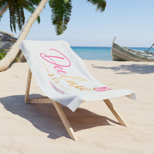 DeeLuxe & Co. Butterfly Logo Beach Towel — view 2 | DeeLuxe & Co.