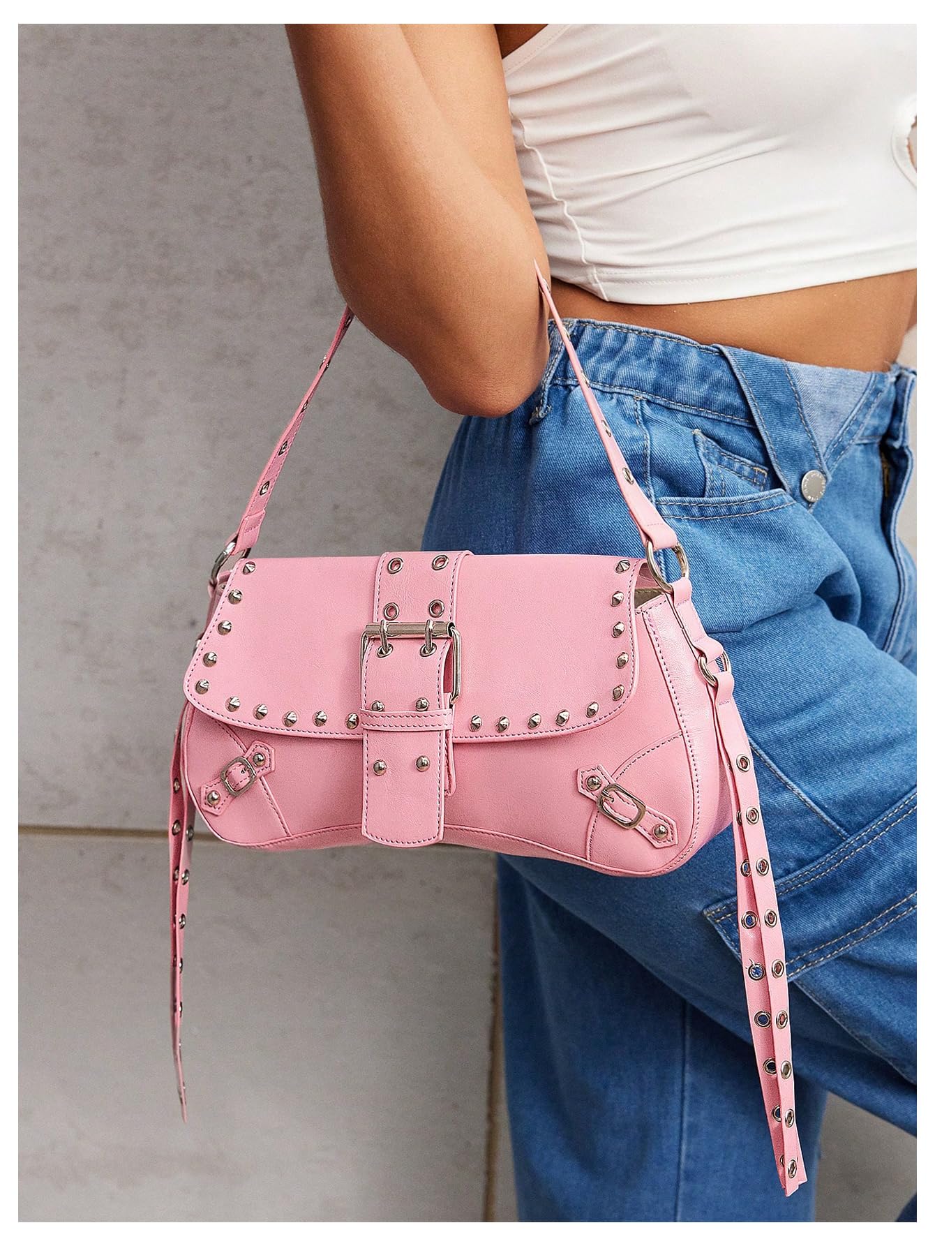 Leather Studded Mini Purse