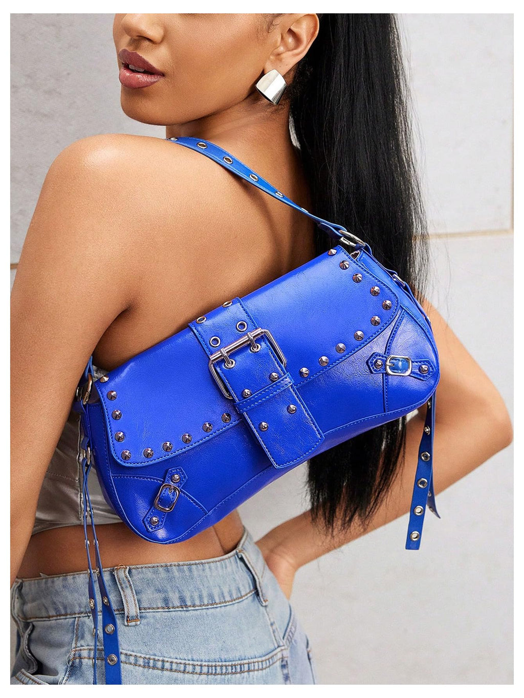 Leather Studded Mini Purse