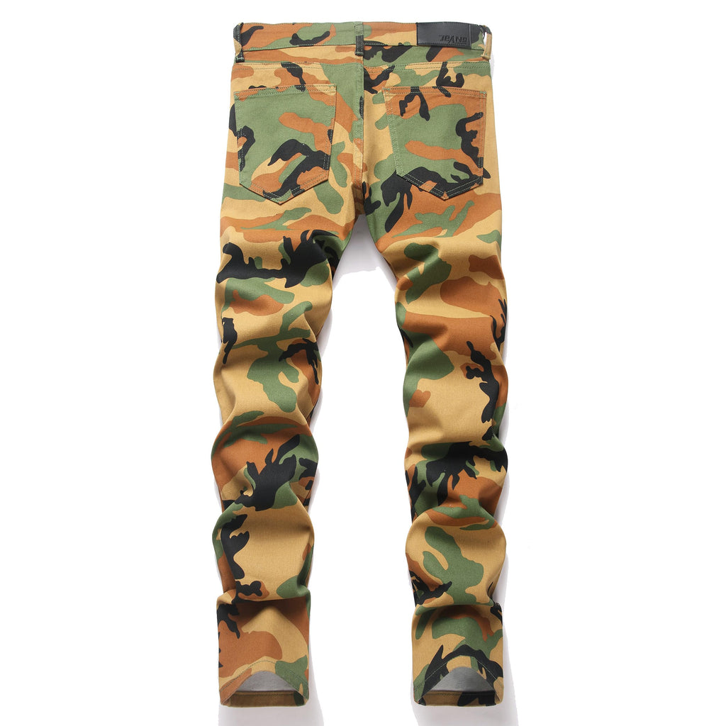 Men's Ripped Regular Straight Leg Fit Jeans — view 80 | DeeLuxe & Co.