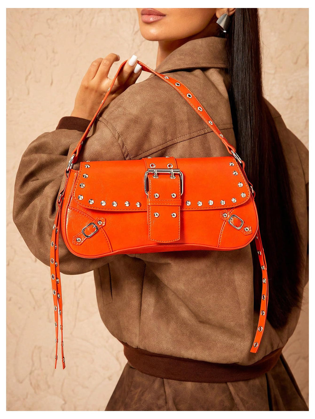 Leather Studded Mini Purse
