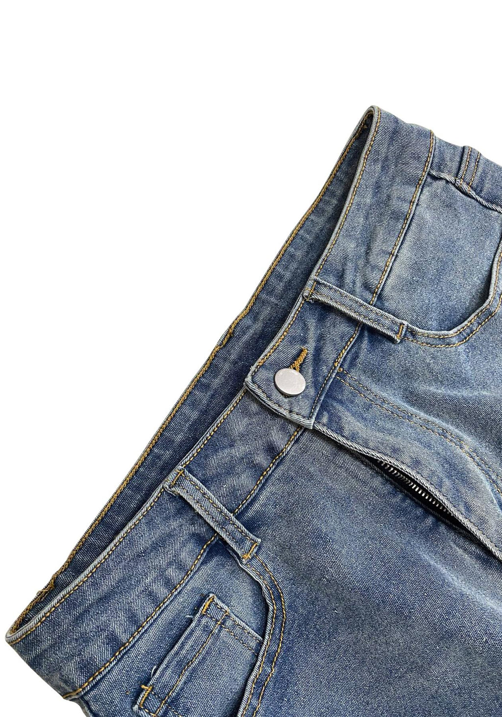 Women's High Waisted Cargo Jeans Straight Wide Leg