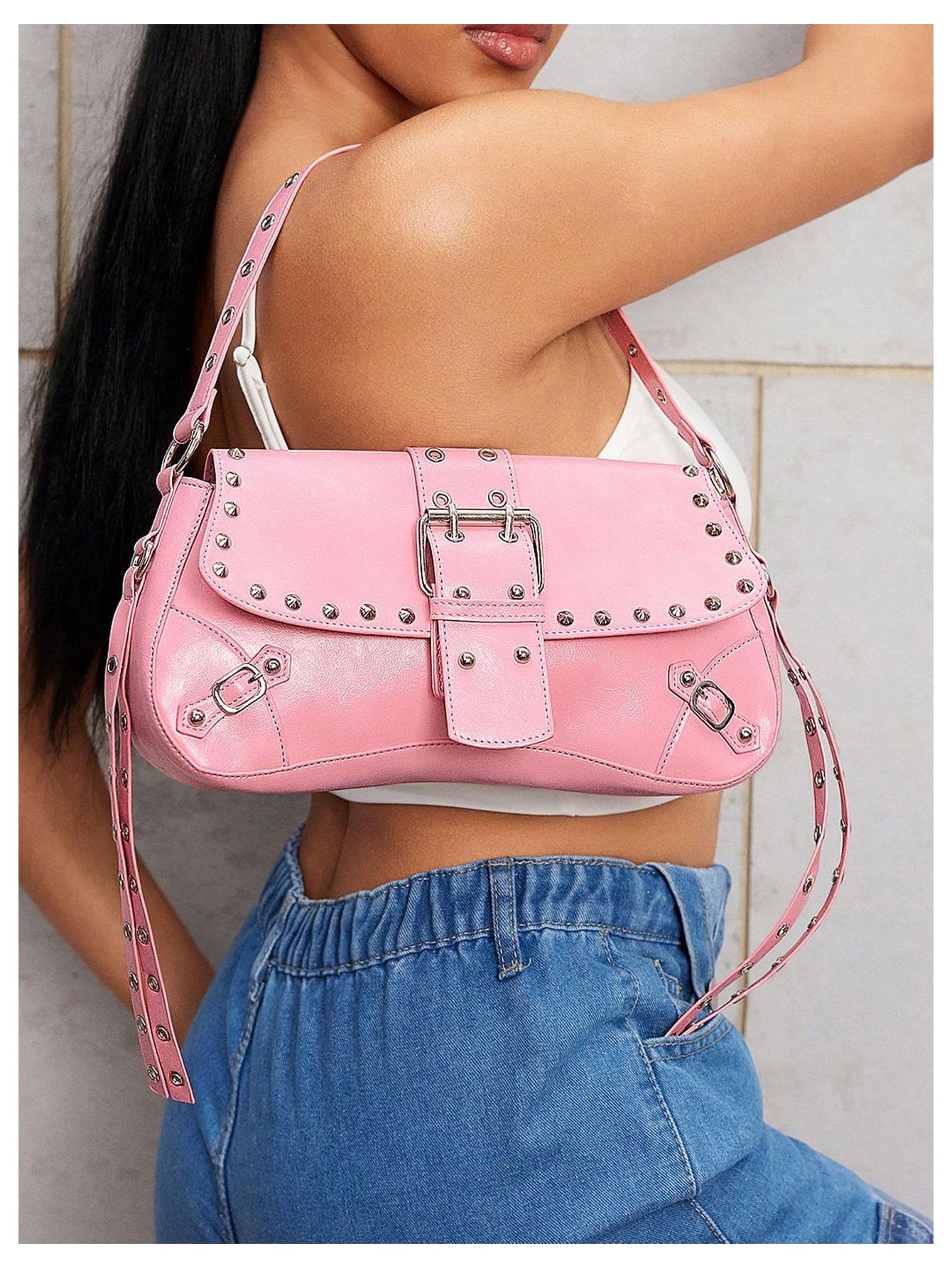 Leather Studded Mini Purse