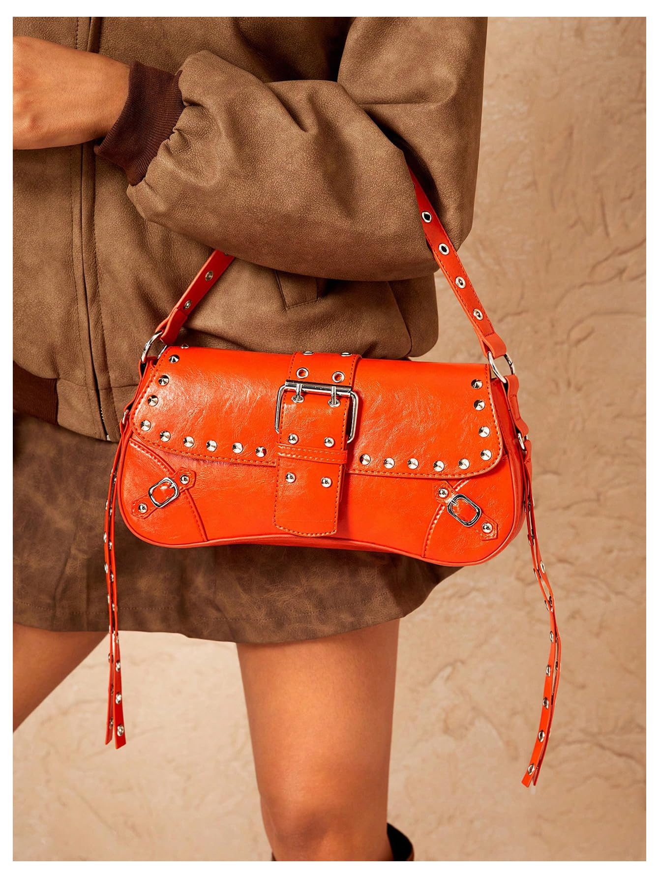 Leather Studded Mini Purse