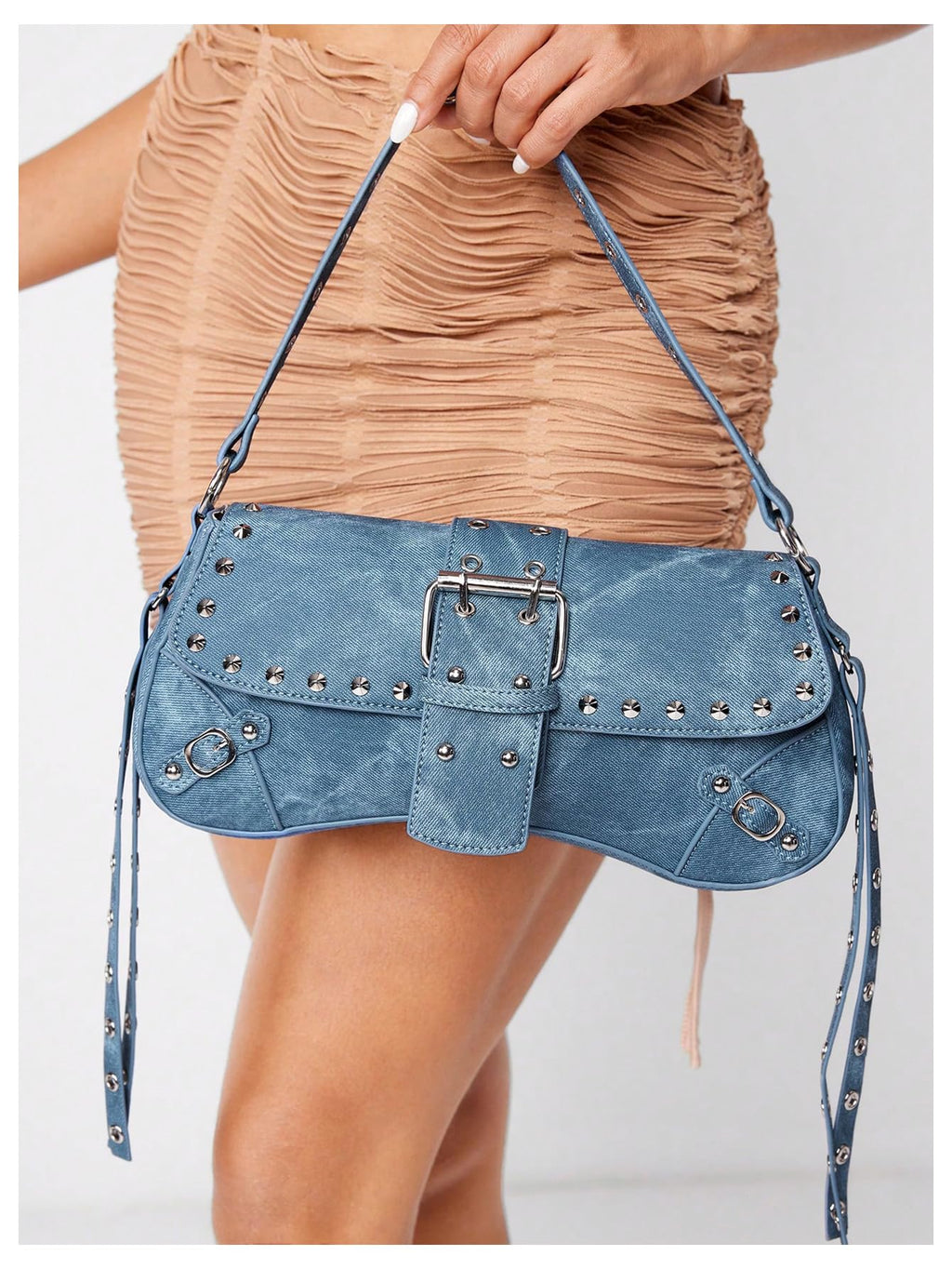 Leather Studded Mini Purse