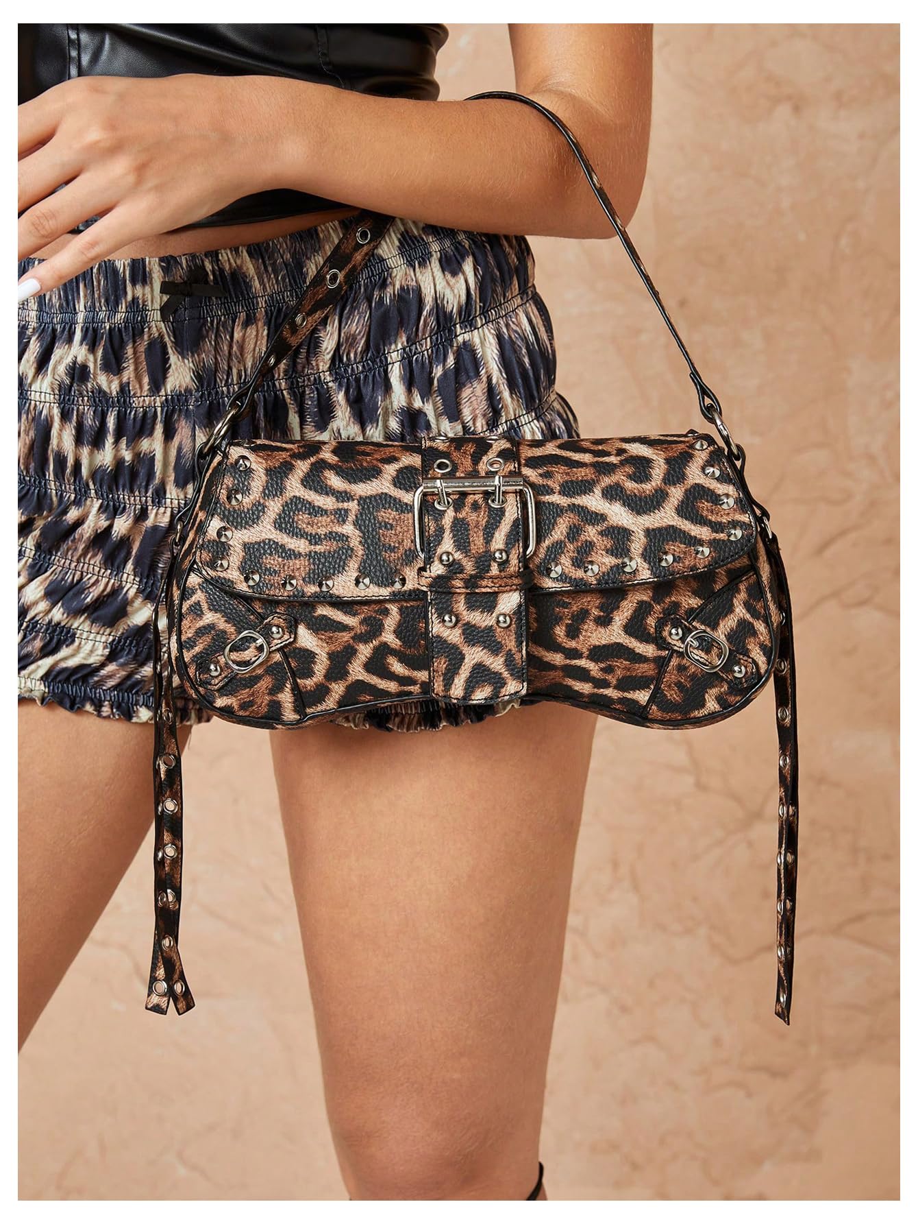 Leather Studded Mini Purse