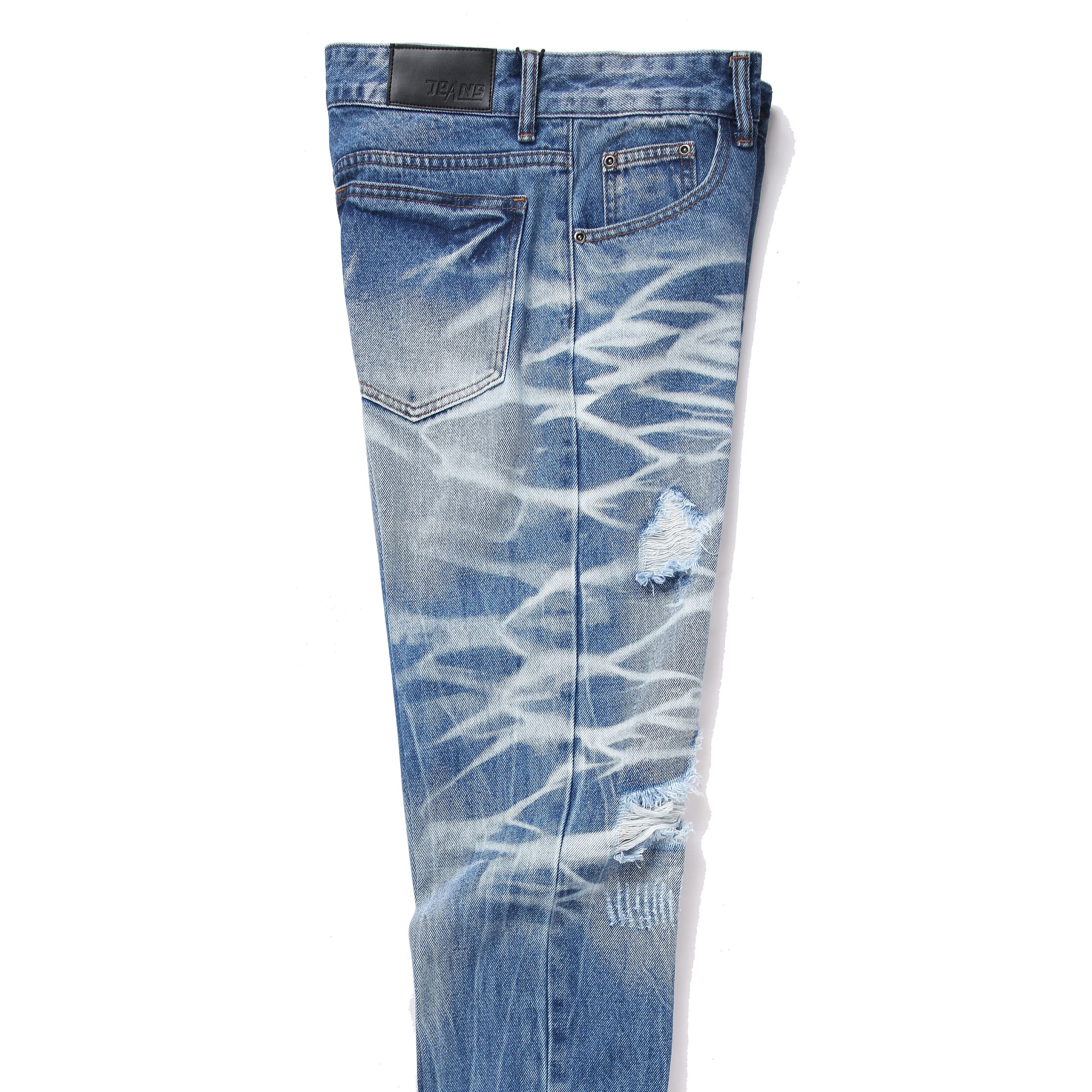 Men's Ripped Regular Straight Leg Fit Jeans — view 65 | DeeLuxe & Co.