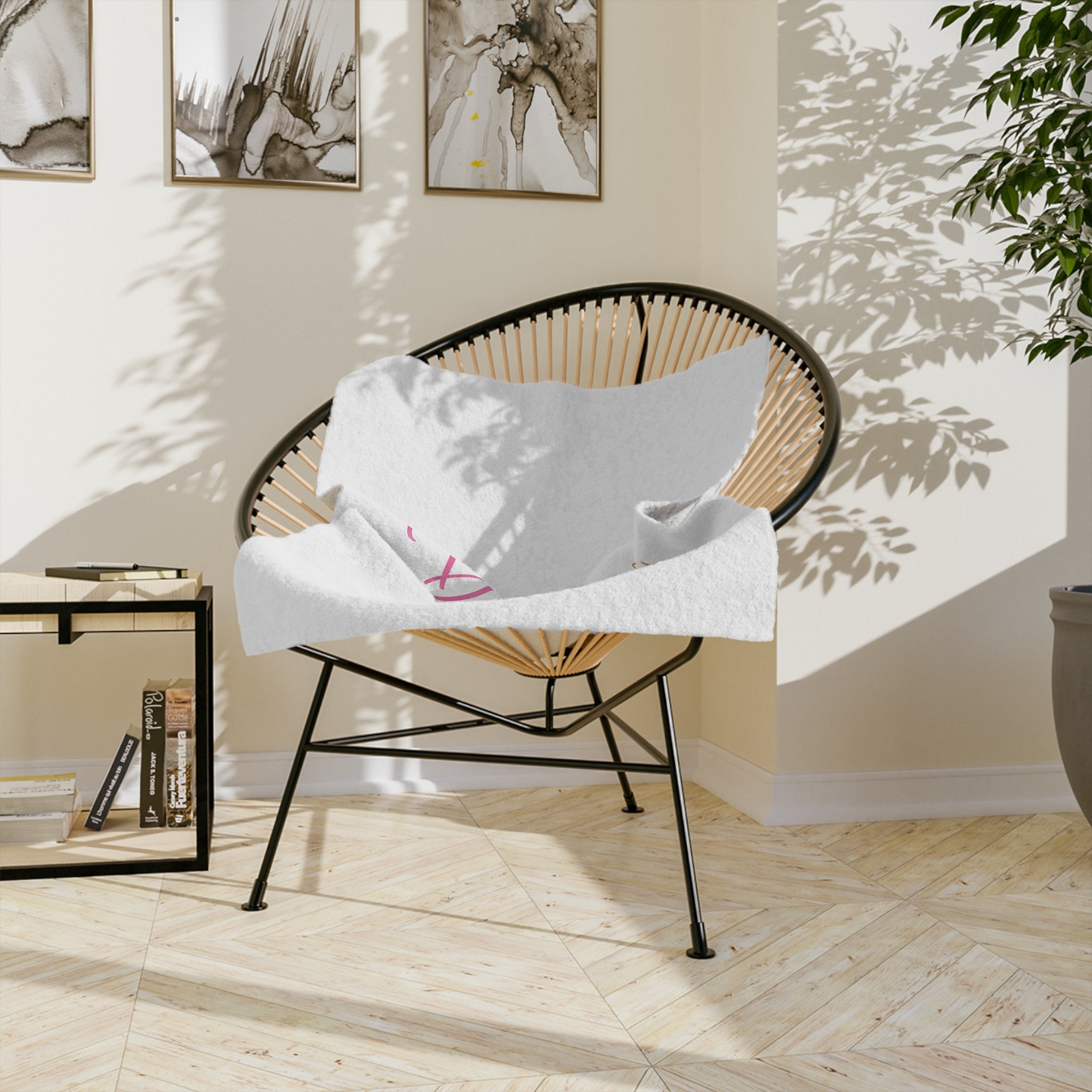 DeeLuxe & Co. Butterfly Logo Throw Blanket — view 4 | DeeLuxe & Co.