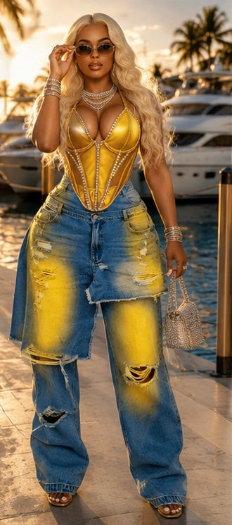Women’s Ripped Baggy Jeans — view 5 | DeeLuxe & Co.
