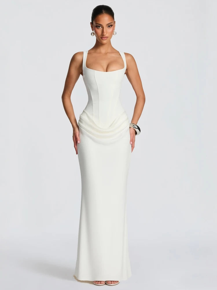 Corset Evening Maxi Dress — view 2 | DeeLuxe & Co.