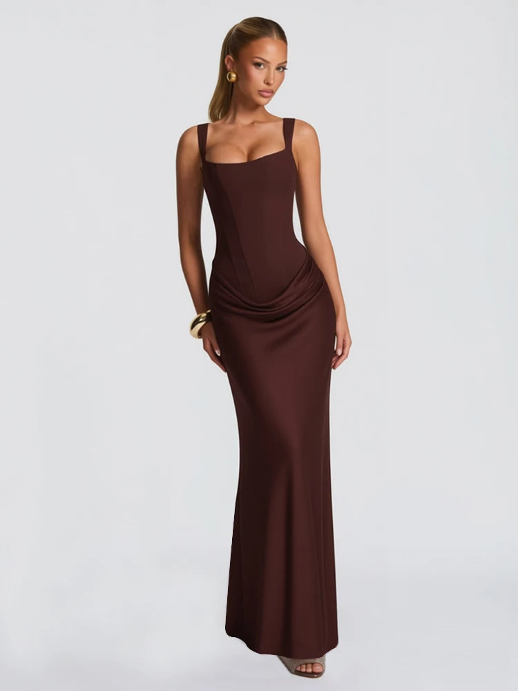 Corset Evening Maxi Dress — view 9 | DeeLuxe & Co.